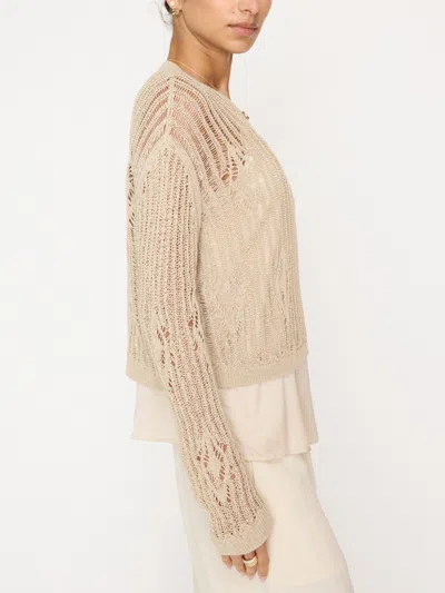 Brochu Walker The Alani Cropped Sweater In Sands