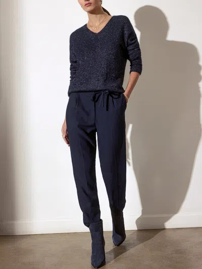 Brochu Walker The Allery V-neck Sweater In Baltic Metallic