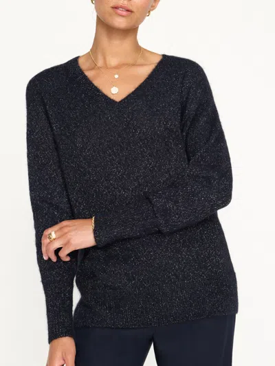 Brochu Walker The Allery V-neck Sweater In Baltic Metallic