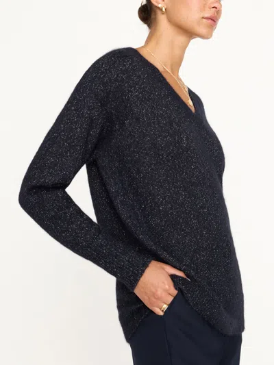 Brochu Walker The Allery V-neck Sweater In Baltic Metallic