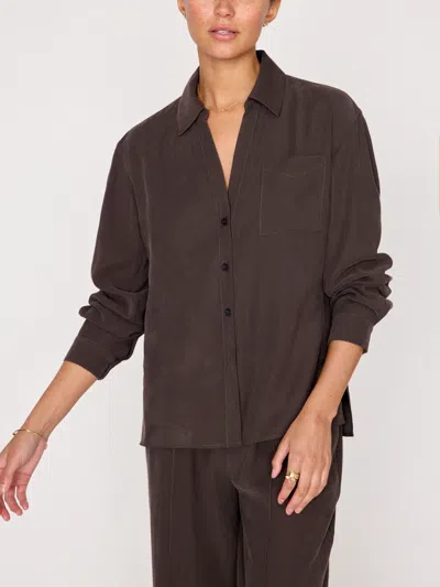 Brochu Walker The Amara Blouse In Licorice