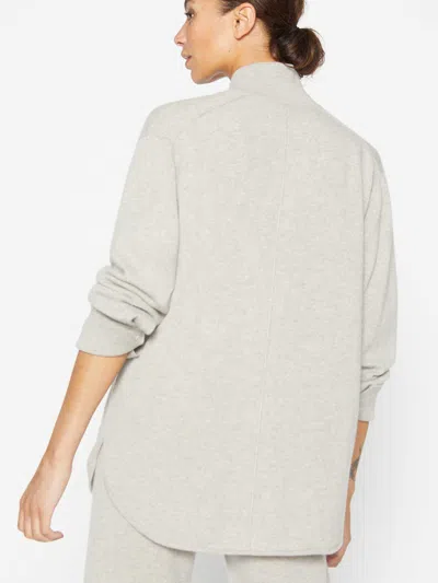 Brochu Walker The Andre Luxe Cashmere Shacket In Light Chia Melange