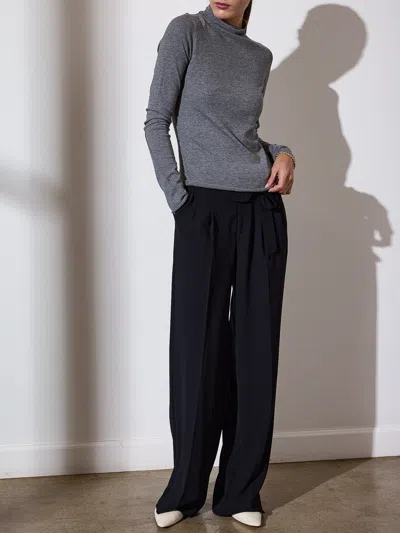 Brochu Walker The Anika Mock Neck Top In Steel Mélange