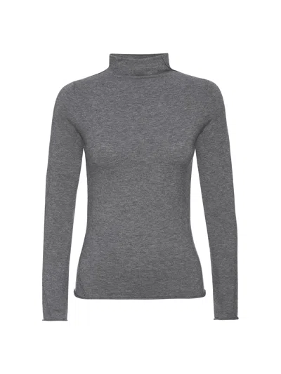 Brochu Walker The Anika Mock Neck Top In Steel Mélange