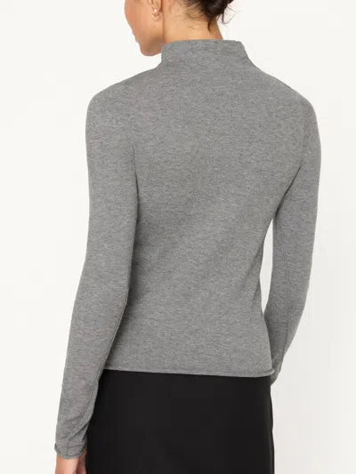 Brochu Walker The Anika Mock Neck Top In Steel Mélange
