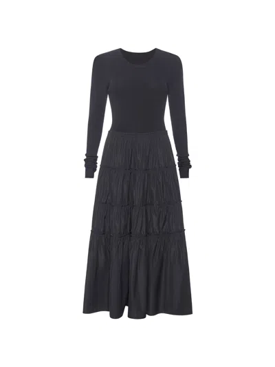 Brochu Walker The Ava Tiered Dress In Black Onyx Combo