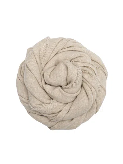 Brochu Walker The Cashmere Fringe Wrap In Bisque Mélange