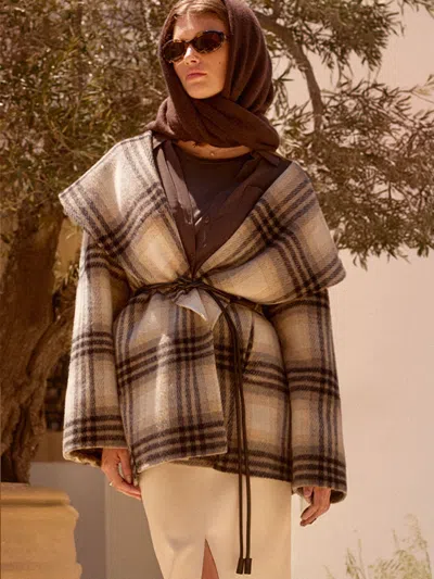Brochu Walker The Cashmere Fringe Wrap In Carob Mélange