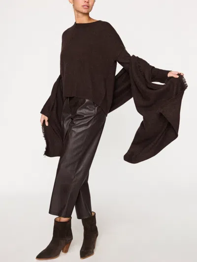 Brochu Walker The Cashmere Fringe Wrap In Carob Mélange