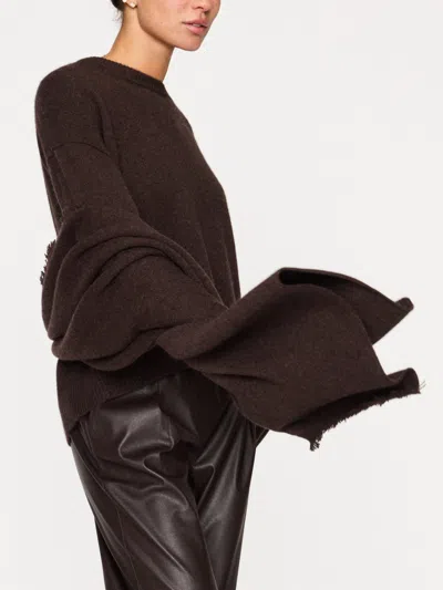 Brochu Walker The Cashmere Fringe Wrap In Carob Mélange