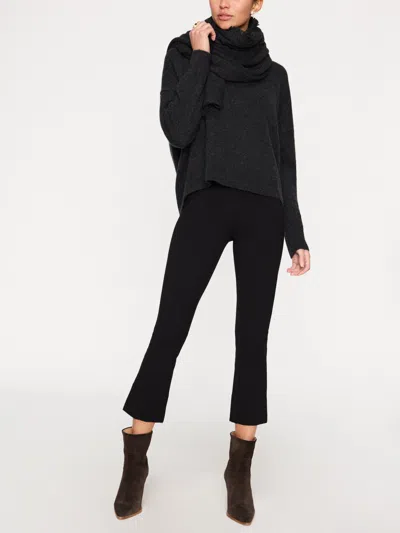 Brochu Walker The Cashmere Fringe Wrap In Dk Charcoal
