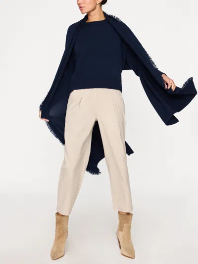 Brochu Walker The Cashmere Fringe Wrap In Navy