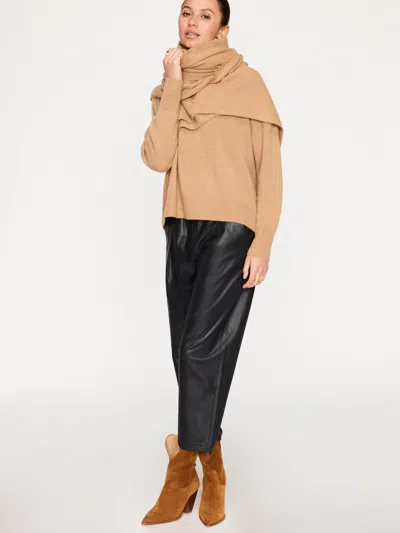 Brochu Walker The Cashmere Fringe Wrap In Camel Mélange