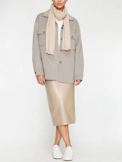 Brochu Walker The Cashmere Neck Scarf In Ash Taupe Mélange