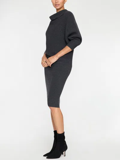 Brochu Walker The Clede Sweater Dress In Dark Charcoal Mélange