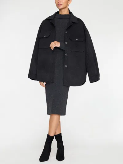 Brochu Walker The Clede Sweater Dress In Dark Charcoal Mélange