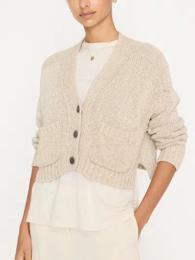 Brochu Walker The Cropped Cardigan In Ecru Multi
