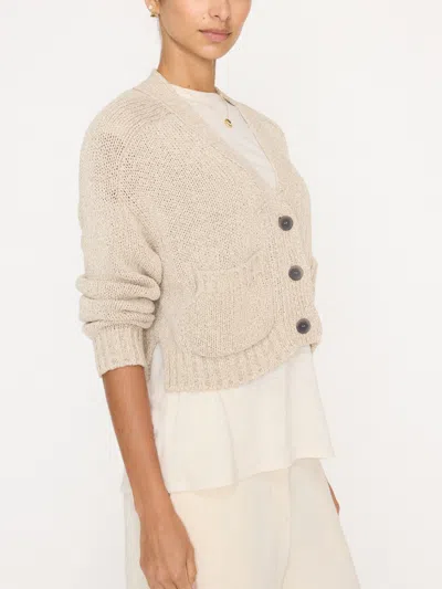 Brochu Walker The Cropped Cardigan In Ecru Multi