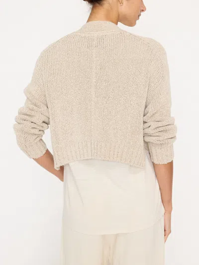 Brochu Walker The Cropped Cardigan In Ecru Multi