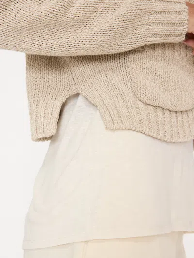 Brochu Walker The Cropped Cardigan In Ecru Multi