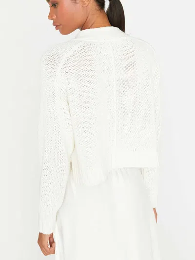 Brochu Walker The Cropped Cardigan In Salt White
