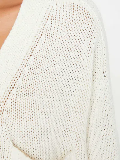 Brochu Walker The Cropped Cardigan In Salt White