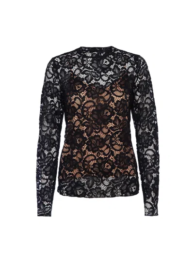 Brochu Walker The Donne Floral Lace Top In Black Onyx