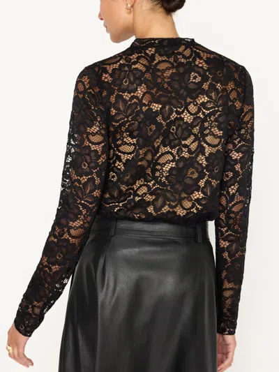 Brochu Walker The Donne Floral Lace Top In Black Onyx