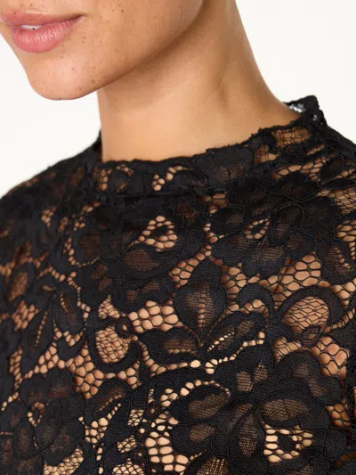 Brochu Walker The Donne Floral Lace Top In Black Onyx