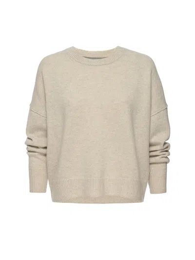 Brochu Walker The Everyday Cashmere Bright Crew In Bisque Mélange
