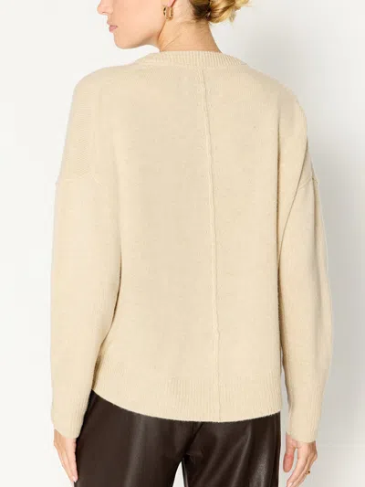 Brochu Walker The Everyday Cashmere Bright Crew In Bisque Mélange
