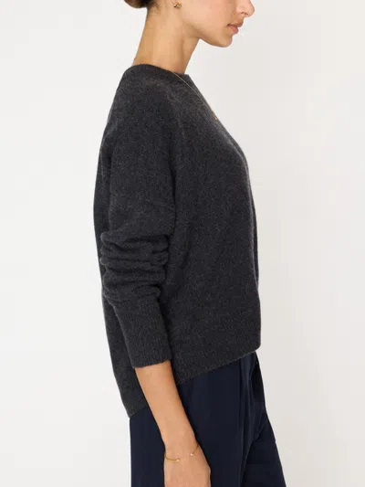 Brochu Walker The Everyday Cashmere Bright Crew In Dk Charcoal