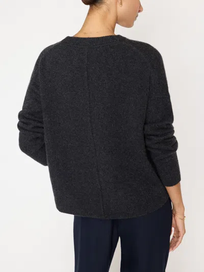 Brochu Walker The Everyday Cashmere Bright Crew In Dk Charcoal