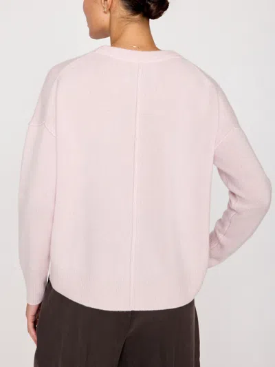 Brochu Walker The Everyday Cashmere Bright Crew In Rose Quartz