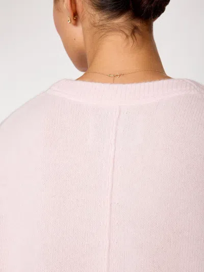 Brochu Walker The Everyday Cashmere Bright Crew In Rose Quartz