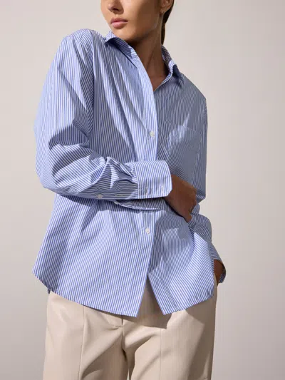 Brochu Walker The Everyday Shirt In Blue Stripe
