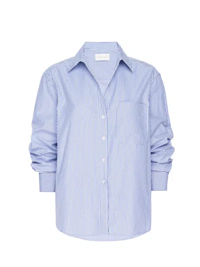 Brochu Walker The Everyday Shirt In Blue Stripe