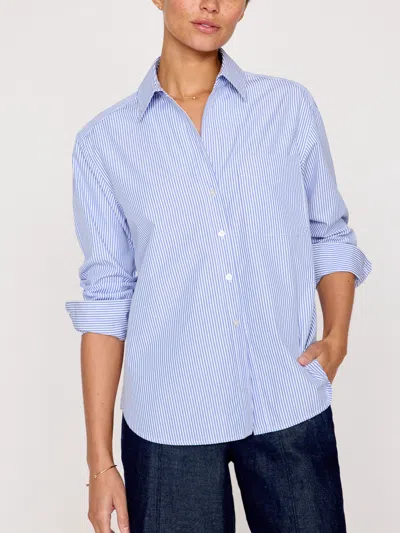 Brochu Walker The Everyday Shirt In Blue Stripe