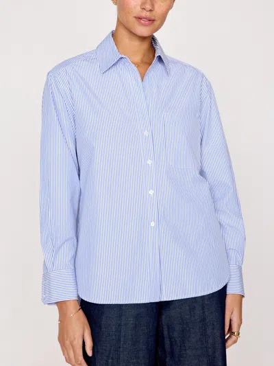Brochu Walker The Everyday Shirt In Blue Stripe