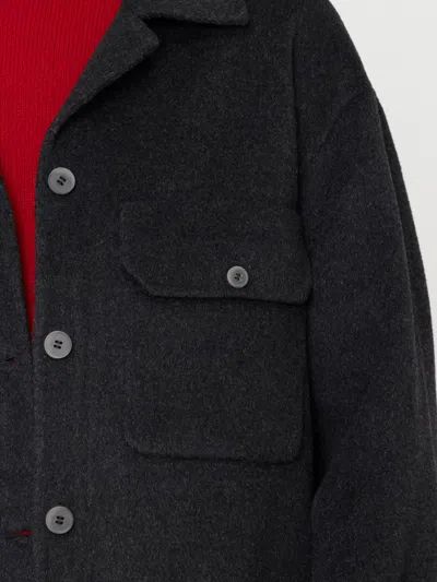 Brochu Walker The Ezra Shirt Jacket In Dark Charcoal Mélange