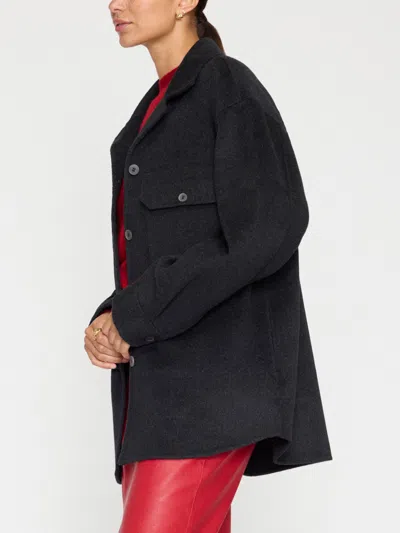 Brochu Walker The Ezra Shirt Jacket In Dark Charcoal Mélange