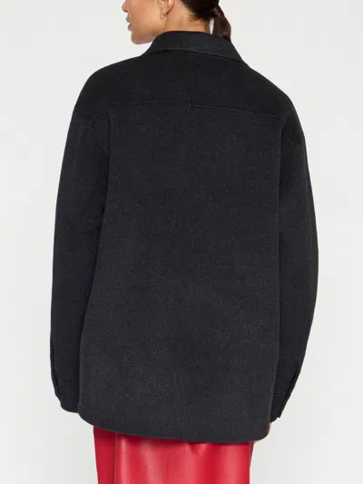 Brochu Walker The Ezra Shirt Jacket In Dark Charcoal Mélange