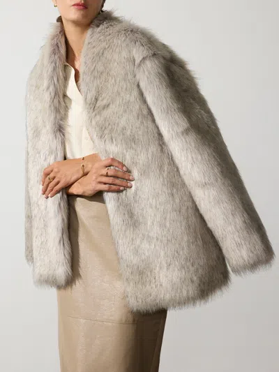 Brochu Walker The Faye Faux Fur Jacket In Arctic