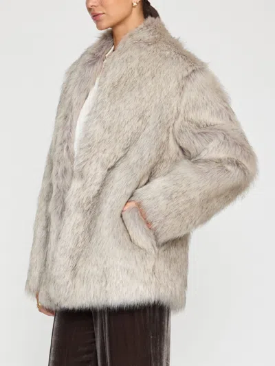 Brochu Walker The Faye Faux Fur Jacket In Arctic