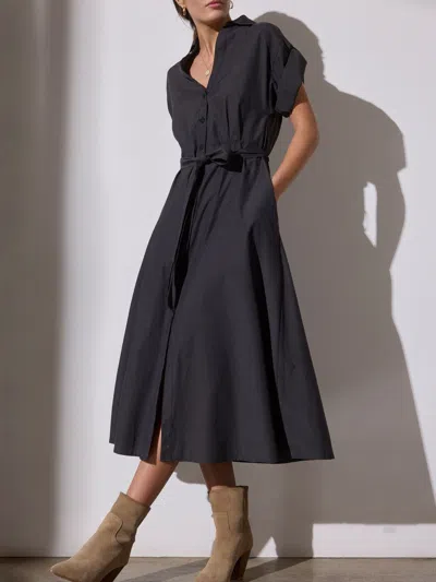 Brochu Walker Fia Belted Dress In Washed Black