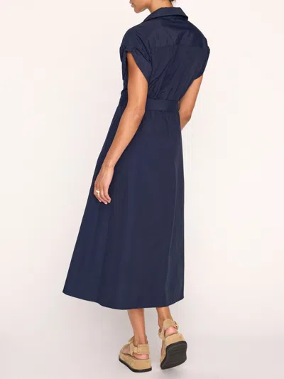Brochu Walker Fia Striped Linen-cotton Midi Shirtdress In Navy