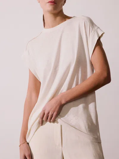 Brochu Walker The Georgie Tee In Tallow Beige