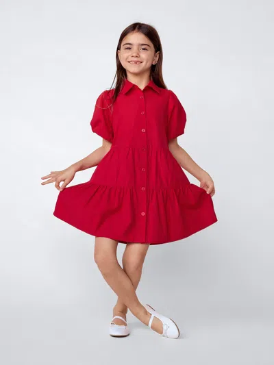 Brochu Walker The Girls Havana Mini Dress In Carmine Red