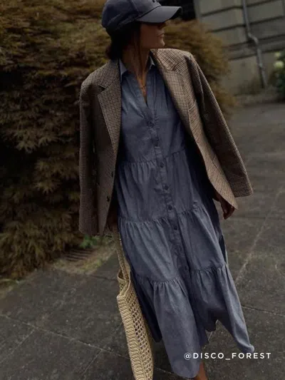 Brochu Walker The Havana Dress In Washed Slate