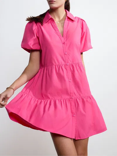 Brochu Walker The Havana Mini Dress In Hot Pink